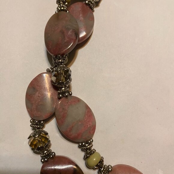 Western Necklace - Chunky Pink w/rhinestone Pegasus horse pendant w/wings. Wow - Picture 4 of 9